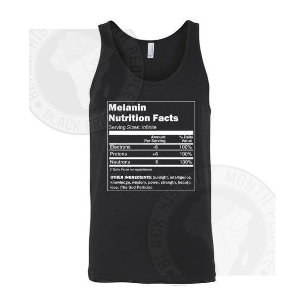 Melanin Nutrition Facts Tank