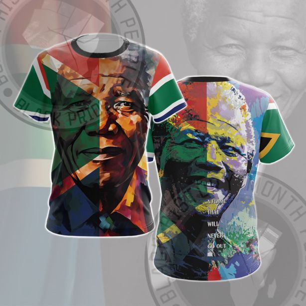 Nelson Mandela The Flame That Never Goes Out Cosplay T-shirt