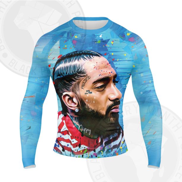 NIPSEY HUSSLE PAINTING Long Sleeve Compression Shirt